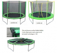 Trampoline with Foldable Safety Net